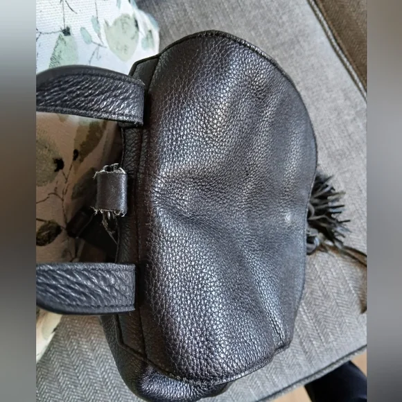 Rebecca Minkoff Isobel Tassel Backpack in Black Pebbled  display picture 3